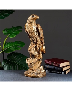 Копилка для денег «Орел на камне большой», гипс под бронзу, 20×21×55 см Хорошие сувениры