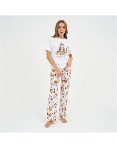 Пижама женская (футболка и брюки) "Тигры" размер 40-42 Kaftan