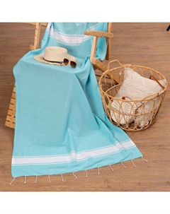 Полотенце для ванны Пештемаль "Cotton Foutah"90х170см,220г/м,80% хлопок, 20% п/э, голубой Lovelife