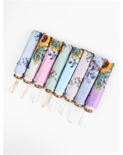 Зонт механический «Нежность», эпонж, 4 сложения, 8 спиц, R=48/55 см, D=96 см, МИКС Qf