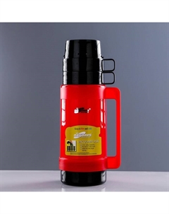 Термос 1 л, со стеклянной колбой, 2 кружки, 13.5 х 32 см, микс Take it easy