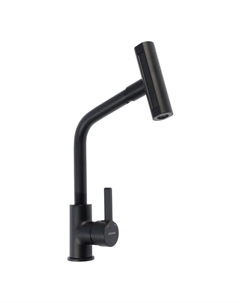Смеситель для кухни Accoona A4890F-9, многофункциональный, излив 24.6 см, латунь, черный