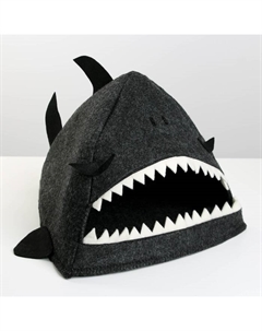 Домик для животных из войлока «Зубастая акула» 39х41х30 см Пушистое счастье