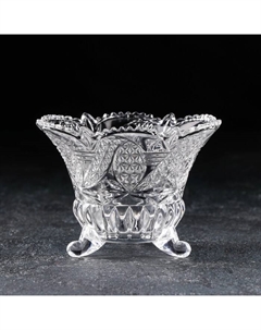 Конфетница стеклянная на ножках «Восход», 180 мл, круглая Доляна