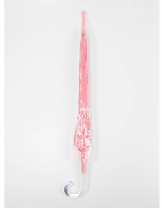 Зонт - трость полуавтоматический «Кружево», 8 спиц, R=40/58 см, d=80 см, розовый, прозрачный Qf