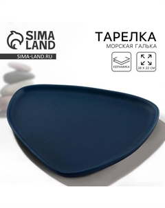 Тарелка керамическая «Тёмно-синяя», 28 х 22 см Дорого внимание