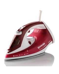 Утюг Gorenje SIH2200RBC, 2200 Вт, 40 г/мин, 280 мл, красный/белый