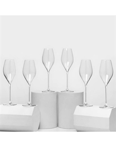 Бокалы для вина Swan, 320 мл, набор 6 шт., хрустальное стекло, прозрачные Rona