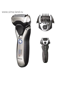 Электробритва Panasonic ES-RT77-S520, сеточная, сухое/влажное бритьё, чёрно-серебристая