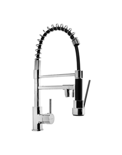 Смеситель для кухни Accoona A5490-7, однорычажный, гибкий излив, хром