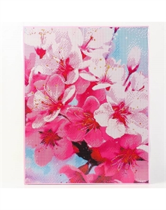 УЦЕНКА Алмазная вышивка полное заполнение "Цветы Вишни", на раме, 40*50 см Школа талантов