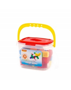 Конструктор «Супер-Микс», в ведёрке, 30 элементов Полесье