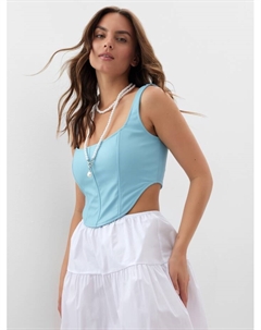 Корсет женский кожаный, размер XL, голубой Mist