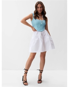 Корсет женский кожаный, размер M, голубой Mist