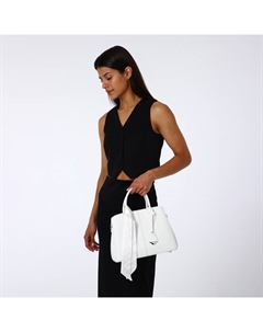 Сумка женская тоут на молнии, 29×11×23 см, однотонная, белая Textura