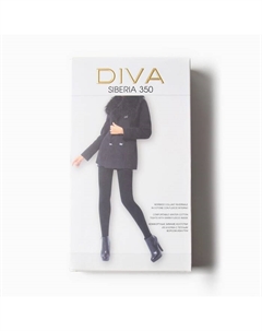Колготки женские Siberia 350 ден, цвет черный (nero), размер 6-XXL Diva