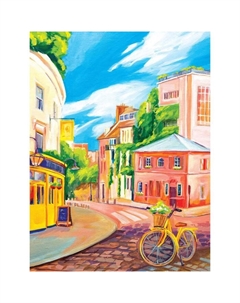 Алмазная мозаика на подрамнике 30x40 с полным заполнением «Город» Школа талантов