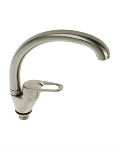 Смеситель для кухни Accoona A4050A, однорычажный, с гайкой, латунь, сатин