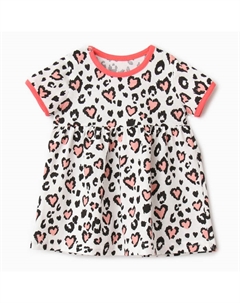 Платье «Сердца», с коротким рукавом, размер 92 см, цвет молочный Bloom baby