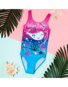 Купальник "Подводный мир", рост 98-104 (30) розовый/синий Kaftan