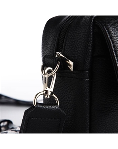 Сумка женская кросс-боди на молнии, 21×7×13 см, чёрная Textura