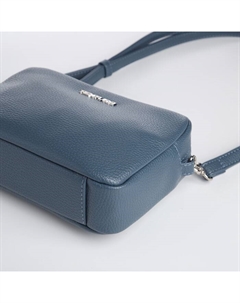 Сумка женская кросс-боди на молнии, 20×7×15 см, голубая Textura