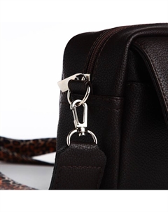 Сумка женская кросс-боди на молнии, 21×7×13 см, тёмно-коричневая Textura