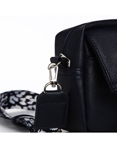 Сумка женская кросс-боди на молнии, 21×7×13 см, синяя Textura