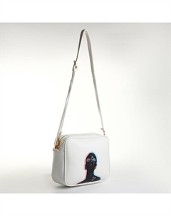 Сумка женская кросс-боди на молнии, 22×8×17 см, белая Textura