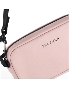 Сумка женская кросс-боди на молнии, 19×6×10.5 см, розовая Textura