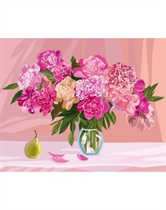 УЦЕНКА Алмазная мозаика на раме с полным заполнением "Букет пионов", 20х30 см Школа талантов
