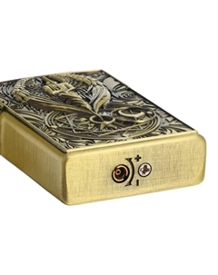 Зажигалка газовая «Крылатый боец», 3.5×5 см, золото Сима-ленд