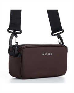 Сумка женская кросс-боди на молнии, 19×6×10.5 см, коричневая Textura