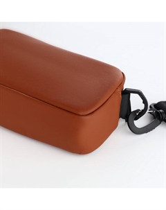 Сумка женская кросс-боди на молнии, 19×6×10.5 см, рыжая Textura