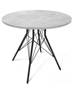 Кухонный стол SHT-TU2-1/90 (черный муар/бетон Чикаго светло-серый) Sheffilton