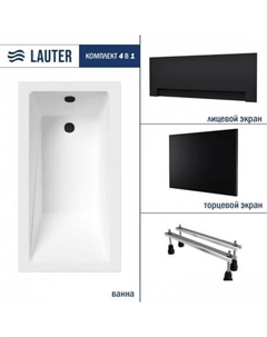 Estelle 130х70 21206030 (с ножками, лицевым черным и торцевым экраном) Lauter