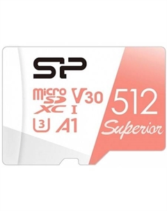 Карта памяти Superior A1 microSDXC SP512GBSTXDV3V20 512GB Silicon power