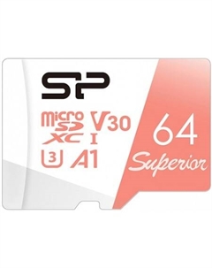 Карта памяти Superior A1 microSDXC SP064GBSTXDV3V20 64GB Silicon power