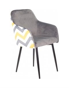 Кресло CH-380F (серая жемчужина зигзаг/черный) Бюрократ