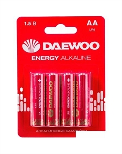 Батарейка Energy Alkaline AA 4 шт. 5029781 Daewoo