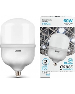 Светодиодная лампочка Elementary LED T160 E27 60W 5400lm 63226 Gauss