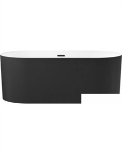 Ванна Chalice Perfection 166x77 230603003 (отдельностоящая ванна белый глянец/мат. черн., экран, ножки, сифон-автомат матовый черный) Wellsee