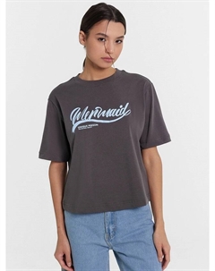 Футболка женская коричневая с принтом Mark formelle