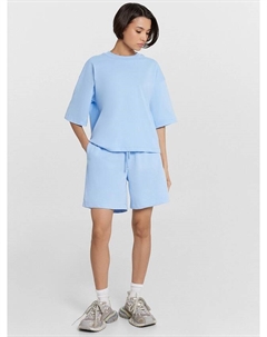 Комплект женский голубой: футболка и шорты Mark formelle
