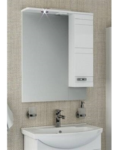 Шкаф с зеркалом для ванной Runo Турин 65 правый