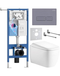 Унитаз подвесной с инсталляцией Roxen StounFix Dual Fresh 968505