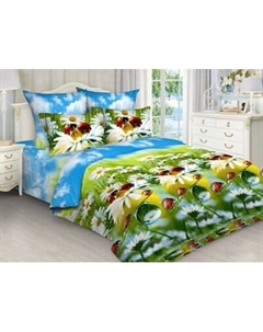 Комплект постельного белья Моё бельё 1.5сп Божие коровки / 3041