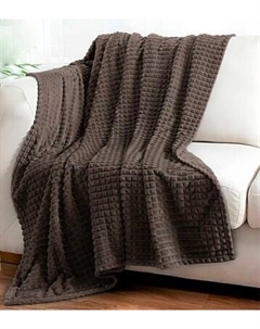 Плед Бояртекс Велсофт с тиснением Соты Турецкий кофе 19-0812