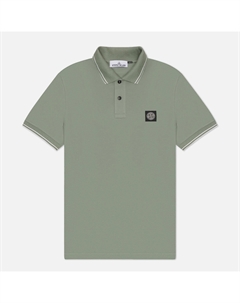 Мужское поло Compass Patch Coloured Stripes Stone island