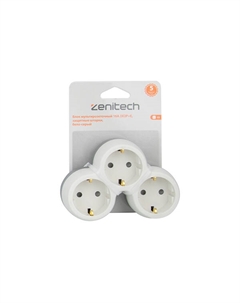Блок мультирозеточный 3-гнездн. 16A с/з с/ш 3X2P+E 191902 Zenitech